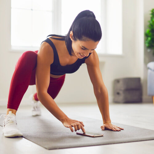 san diego naturopathic doctors woman fitness training at living room home gym